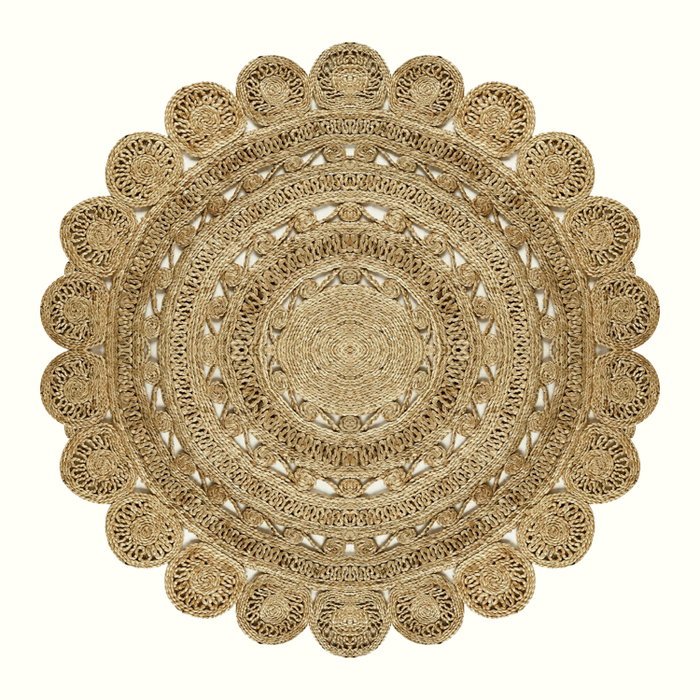 Conceptum Alfombra de 160 x 160 cm Crema